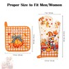 Arquiel Fall Pumpkin Gnome Oven Mitts and Pot Holders Sets