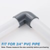 uxcell 3/4" 90 Degree Elbow, 4Pcs PVC Pipe Fittings 2-Way