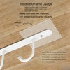 CXY Kitchen Utensil Hanger with 6 Hooks, No Drill Under