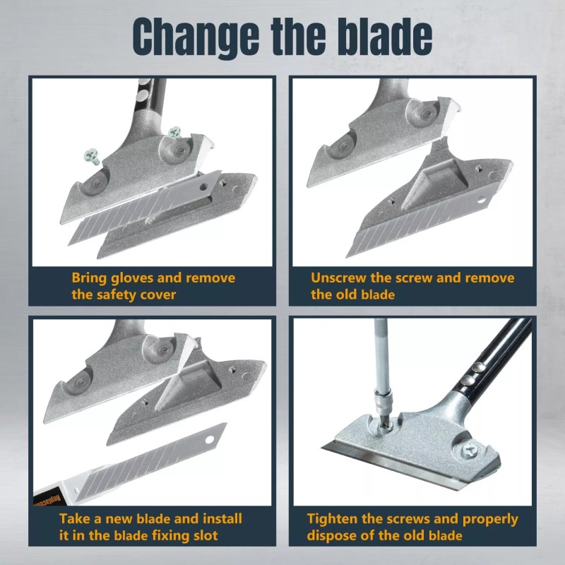 Powertec 24 Inch Heavy Duty Razor Scraper - 4" Wide