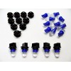 Lumiglow 15 Blue Domes LEDs Lights Bulbs 1/2" Sockets Instrument