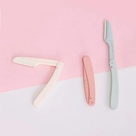 Foldable eyebrow knife 3P portable travel eyebrow trimmer eyebrow shaving hair removal unisex / 접이식 눈썹칼 3P 휴대용 여행용 눈썹정리기 눈썹면도 제모 남녀공용