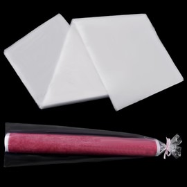 PH PandaHall 10x40 Inch Extra Long Plastic Sleeves Flat Open Poster Bags Sleeves, 30pcs Poster Poly Bags Clear Waterproof Poster Storage Bag for Packaging Shipping Storage Narrow Items