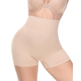 High Waisted Body Shaper Shorts Shapewear for Women Shapewear Tummy Control Seamless Shaping Shorts Beige