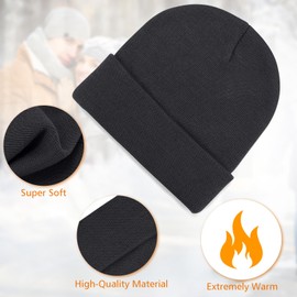 Mugust Beanie Hat for Men Women Thermal Knitted Hat Running Hat Winter Hat for Women Men Beanie Hat Knitted Hat Unisex, darkgray