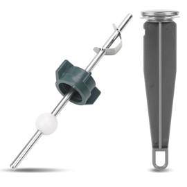 2pcs Sink Drain Parts, Lavatory Pop Up Stopper Assembly with Plug Bathroom Sink Drain Repair Kit Pivot Ball Rod Replacement Compatible with Price Pfister & Popular Band(Grey,Green)
