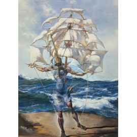 Salvador Dali  Costume for Tristan Insane - "The Ship" Framed Surreal Surrealism