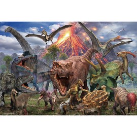 Beverly 100-062 Jigsaw Puzzle of Dinosaurs (10.2 x 15.0 inches (26 x 38 cm), Made in Japan