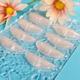 Libeauty Lash Lift Shields, 8 PCS Lash Lift Pads, Reusable Silicon Lash Perm Rod, 4 Sizes, L-Curl Lash Perm Shields for DIY Use at Home or Salon Lash Perming Tool