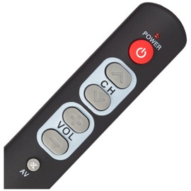 SeKi Slim schwarz lernfähige Universal-Fernbedienung mit großen Tasten - für Senioren + Kinder