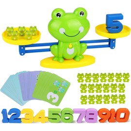 Balance Educational Balance Frog Balance Seesaw Toy Scale Balance Game Toy Mathematics Educational Toy Seesaw Balance Board Game Card Game Toddler Children 6 Years Old Addition Girls Boys