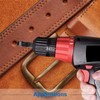 sourcing map 2pcs 1/4",3/8" Leather Hollow Hole Punch 1/4" Hex