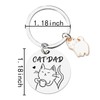 Gift for Cat Dad Keychain Cat Owner Gifts for Men