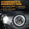 Faro Moto Universal 7 Pulgadas Led Alto Brillo Con Carcasa