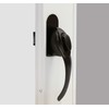 Larson Certified Push Button Black Euro Latch, Storm Door Handle