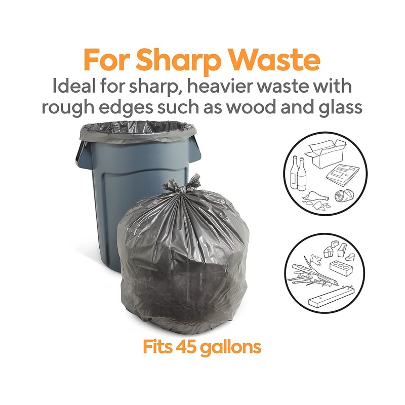 STAPLES COASTWIDE 814894 Trash Bags 40-45 Gallon 39X47 Low Density