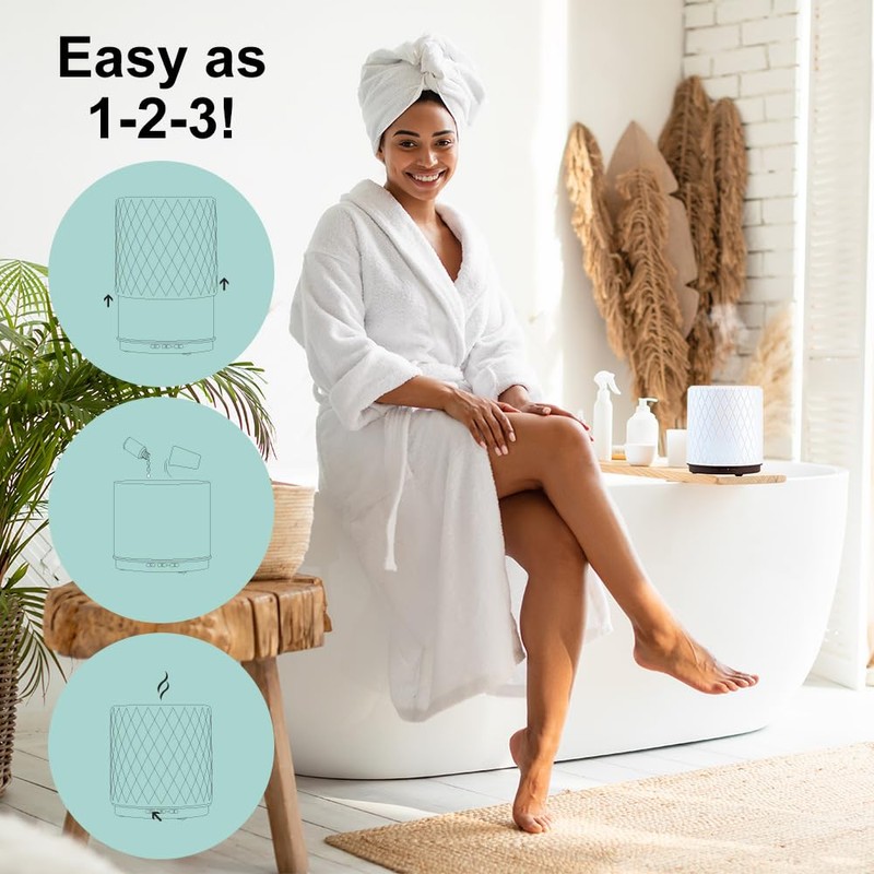 SpaRoom Athena Bluetooth Aromatherapy Ultrasonic Misting Essential Oil Diffuser for