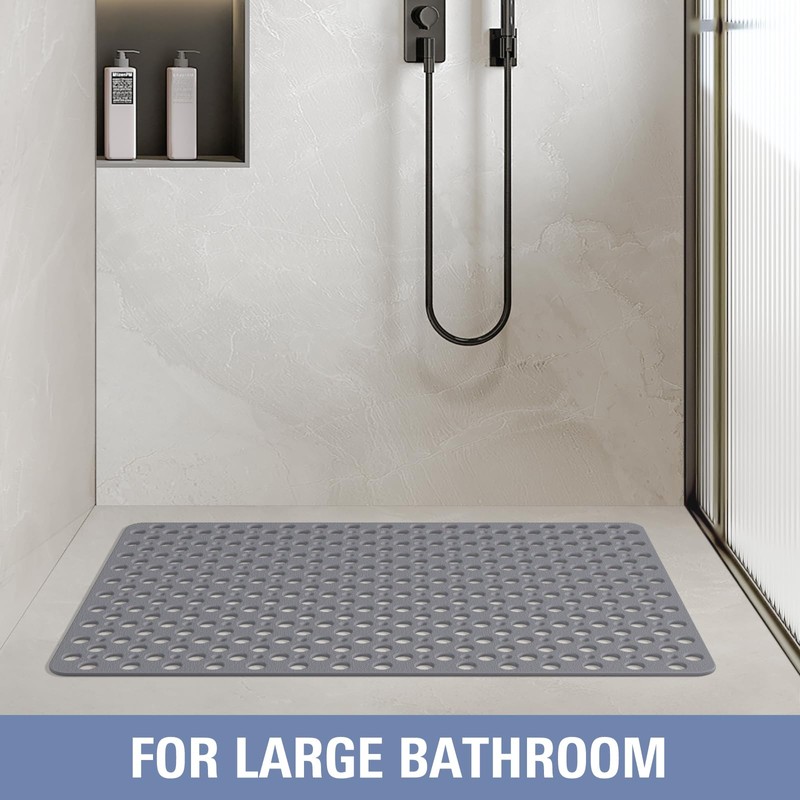 OTHWAY Large Shower Mat, 35"x 24" TPE Shower Mat Non