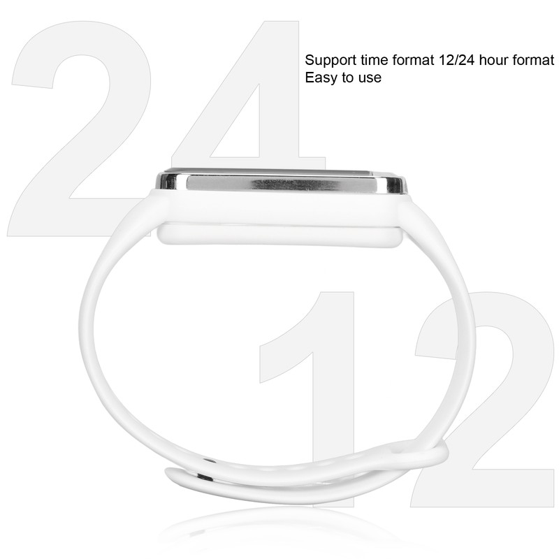 Digital Watch LED Screen 12/24 Hour Rechargeable Stylish Electronic Wrist
