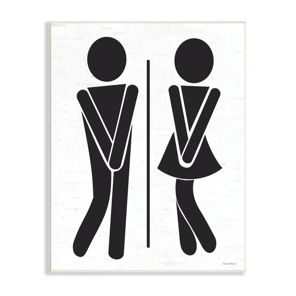 Stupell Industries Bathroom Sign Genders Got to Go Stance Figures,
