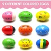 Wooden Easter Eggs, Pack of 9 Percussion Musical Egg Shakers,