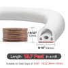 [New Upgrade] 19.7Ft Silicone Door Weather Stripping Door Seal Strip
