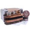 FootFitter Complete Shoe Cleaning, Polishing, and Shining Set- Brown