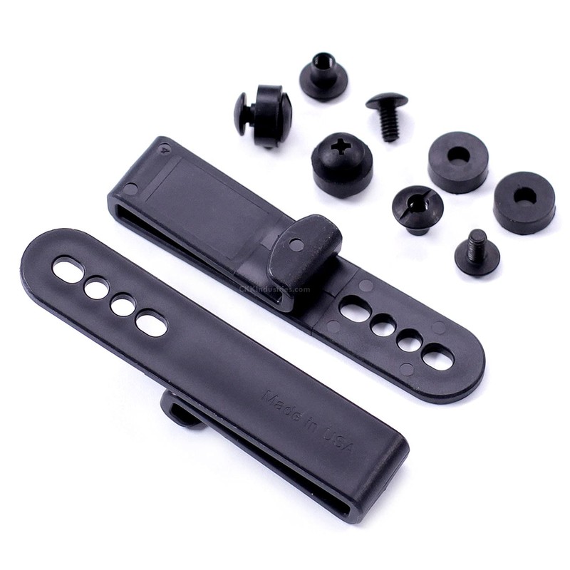 J Hook Holster Clips - (4 Pack w/Mounting Hardware) -