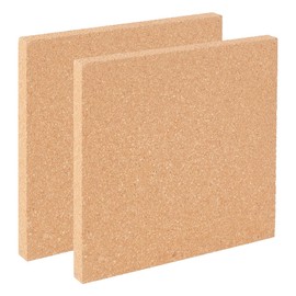OLYCRAFT 2pcs Cork Cork Board Cork Insulation Board Cork Bulletin Board Cork Sheet Square Trivet Promotional Table Cup Floor Wall Hanging Photo Wall Message Board Kitchen Utensil Cafe Home Decor Handmade 20*20cm