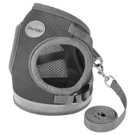 Cat Harnesses and Puppy Harness with Leashes Set, Escape Proof Cat Harness, Adjustable Reflective Soft Mesh Vest Fit Puppy Kitten Rabbit Ferrets's Outdoor Harness