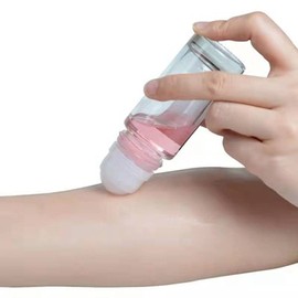 ConStore 2 Pcs 50ml/1.7oz Glass Deodorant Roller Bottle Empty Roll On Bottles Deodorant Containers DIY Rollerball Bottles For Sunscreen Moisturizer Cosmetics