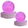 120 Pcs Pink Holographic Paper Plates 7 inch and 9