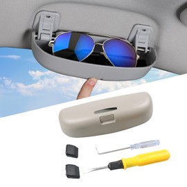 LFOTPP Universal Car Sunglasses Holder for 2018-2022 2023 2024 Hyundia & Kiaa Sun Glass Case Eyeglasses Storage Box,Interior Accessories Autos Parts (Light Gray)