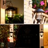 2 Pack Solar Lantern Wall Lights Fixtures, Solar Powered Porch