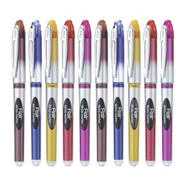 FLAIR Writometer 0.6mm Ball Pen Box Pack | Our Longest Writing Pens | Writes Upto 10,000 Meters | Smooth Ink Flow System Ensures Smooth & Comfortable Writing Experience | Blue Ink, Pack of 10 Pens