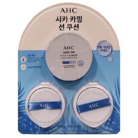 AHC SafeOn Cica Calming Sun Cushion (25g) + 2 Refills K-Beauty Skincare for Korean Schools, Institutions, and Groups / AHC 세이프온 시카 카밍 선쿠션 본품 25g + 리필2개 k뷰티 스킨케어 한국 학교 기관 단체
