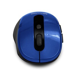 Klip Xtreme Vector Full Size Wireless Mouse- 3D Optical 6 Button- 1600 DPI Resolution- 2.4Ghz Connectivity- Ergonomic Design- Plug and Play- Blue Color