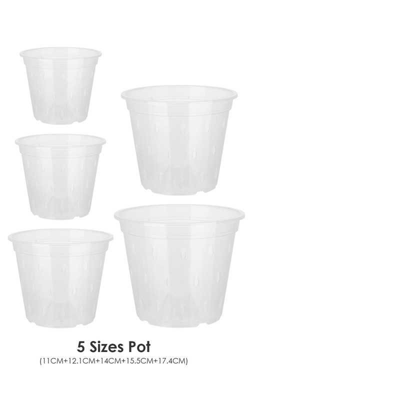 Orchid Flower Pot Breathable Clear Orchid Planting Pot with Holes