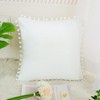 PiccoCasa Velvet Pillow Covers, 1PCS Pom Pom Christmas Throw Pillow
