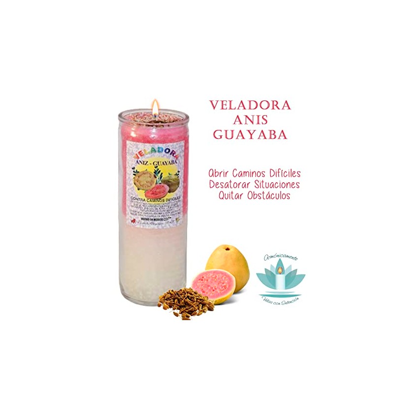 VELADORA ANIS GUAYABA | ABRE CAMINOS DIFÍCILES VELA AROMÁTICA DE