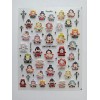 Tomoni Embossed Dolls Daneer,Nail Art Stickers, Self Adhesive.
