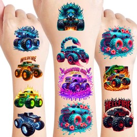 108 PCS Semi Truck Temporary Tattoos for Kids – Big Rig Tattoo Stickers for Boys Girls – Transportation Theme Birthday Party Favors, Goodie Bag Fillers, Fake Waterproof Tattoos
