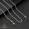 KRKC&CO 2.5 mm/6 mm Thin Rope Chain Stainless Steel 18