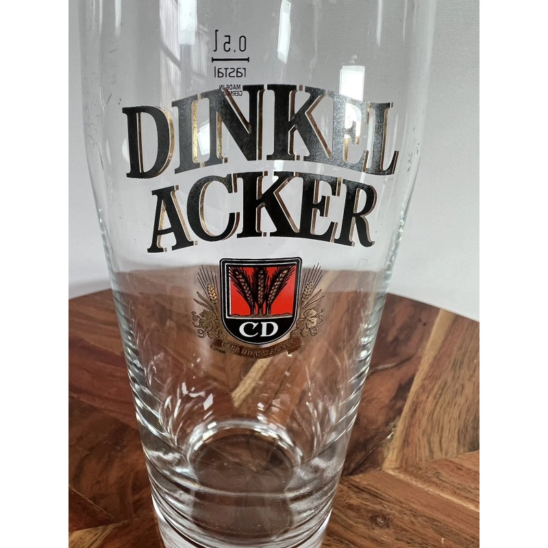 Dinkelacker Dinkel Acker Stuttgart Germany Pint Beer Glass .5L