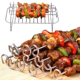 Air Fryer Rack for Ninja Dual 2 Basket Air Fryer 10 QT DZ401 & 8 QT DZ201, Racks for Dual Zone Air Fryer, Reusable Silicone Liner Sheets for Double Basket, 4pcs Kitchen Accessory Set