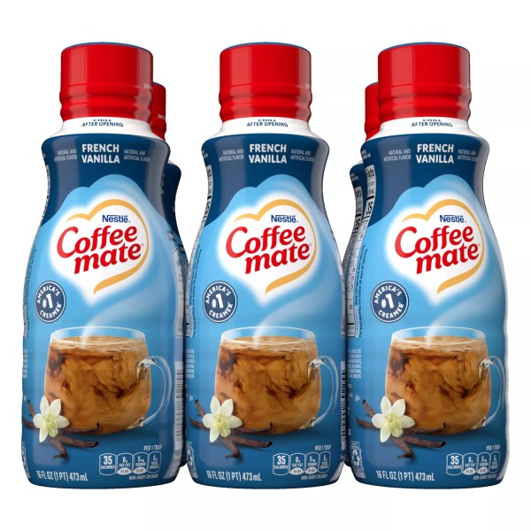 Coffee Mate French Vanilla Flavored Coffee Creamer Shelf Stable Non-Dairy