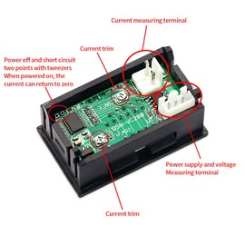 DaFuRui 2Pack Dual Display Volt Amp Meter DC Voltmeter Ammeter LED Digital DC 4.5-100V/50A Voltage Current Measurement Meter with Shunt