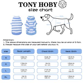 TONY HOBY Dog Sweater, Knitted Dog Sweater Shirts, Winter Dogs Shirts Clothes for Small Medium Dogs (Blue, M)