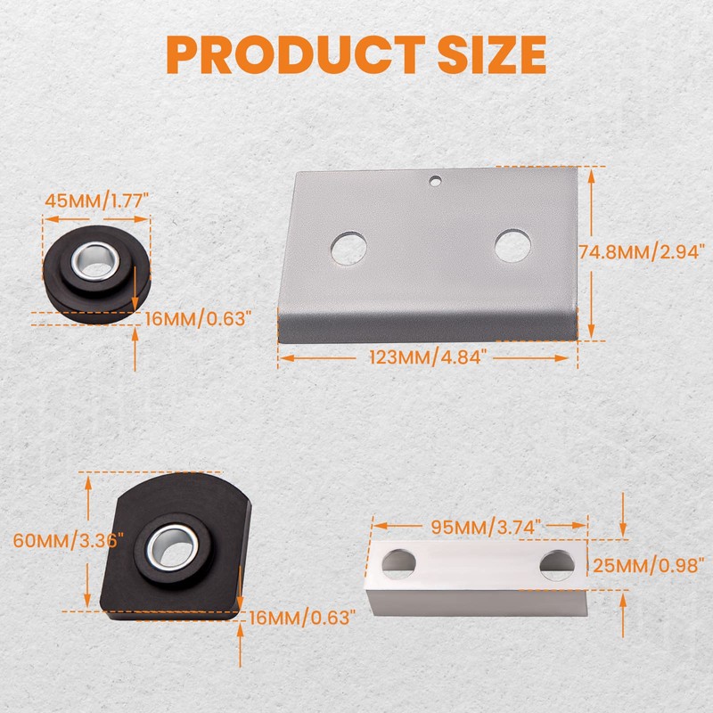 maXpeedingrods Hood Hinge Pivot Bushing and Mounting Bolt Set Kits