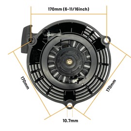 YGQ Pull Starter for Honda GCV135 GCV160 GCV190, 28400-Z0L-V20ZA Black Rewind Starter for GCV 160 Lawnmower Pressure Wahser